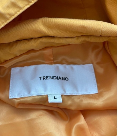 Trendiano Large Yellow Utility Windbreaker Hooded Techwear Jacket Streetwear - Picture 4 of 12